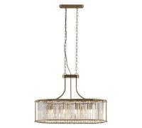 Ceiling Light Brass Victoria 5 Bar Antique Searchlight 8095-5AB