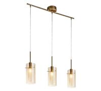 Ceiling Light Bronze Duo III 3 Bar Champagne Glass Searchlight 3303-3CP