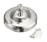 Ceiling Light Canopy Kit, 5" Round Pendant Light Base with Hook, Metal Ceiling Plate for Hanging Lamp Fixture, Polished Chrome/Oil Rubbed Bronze Finish, Includes Mounting Hardware(Chrome)