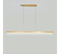 Ceiling Light, Ceiling Light 39.4" Gold Long Strip Pendant Light Metal Linear Hanging Lamp with Acrylic Shade Modern 40W LED Suspension Lamps Minimalist Kitchen Island Decorative Lighting Chandeliers(