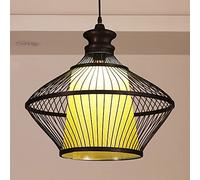 Ceiling Light Chandelier, Creative Pendant Hanging Light, Natural Wooden Pendant Light Fixtures Handmade Hanging Lights Crafts Lampshade Farmhouse Coastal,Hanging Light(Black)