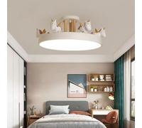 Ceiling Light Children's Room White Unicorn Lamp LED Dimmable Lighting Modern Children's Ceiling Lamp with Remote Control Pendant Lamp 50 cm Round Acrylic Shade Decorative Chandelier Bedroom Boys