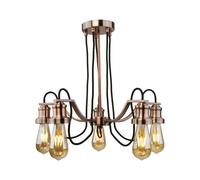 Ceiling Light Copper T Olivia 5 Chandelier Antique Black Cables Lamps Not Inc