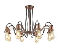 Searchlight 1068-8CU t Olivia 8 Ceiling Chandelier Light Antique Copper Black