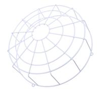 Ceiling Light Cover Iron Dome Guard for Maintenance | White Baked Finish, Metal Build for Offices and Workshops, Supports Fire Inspection Compliance