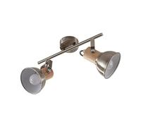 Ceiling Light 'Dennis' dimmable (Modern) in Silver Made of Metal for e.g. Kitchen (2 Light Sources, E14) from Lindby | floodlight, Spotlight