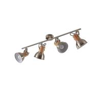 Ceiling Light 'Dennis' dimmable (Modern) in Silver Made of Metal for e.g. Kitchen (4 Light Sources, E14) from Lindby | floodlight, Spotlight