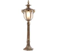 Ceiling Light, E27 European Retro Industrial Outdoor Waterproof Post Lights V-intage Metal Aglass Pillar Lamps Home Villa Park Street Lawn Landscape Decorative Column Height 1(Brass,Height 140cm)