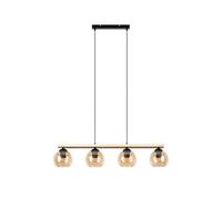 Ceiling Light 'Enrique' dimmable (Vintage, Antique) in Brown Made of Glass for e.g. Living Room & Dining Room (4 Light Sources, E27) from Lindby | Pendant Lighting, lamp, Hanging lamp, lamp, Ceiling