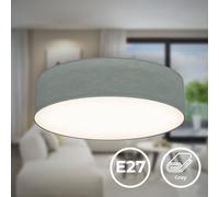 Ceiling Light Fabric Shade Flush Lamp 2 Light Living Room Bedroom Hallway 38 cm
