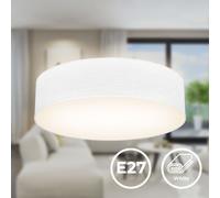 Ceiling Light Fabric Shade Flush Lamp 2 Light Living Room Bedroom Hallway 38 cm
