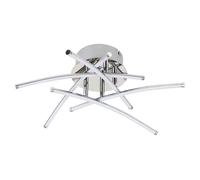 ValueLights Marais Chrome Flush 3 LED Ceiling Fitting - Size: 13.5 x 35.5 x 44cm - Silver - Wilko