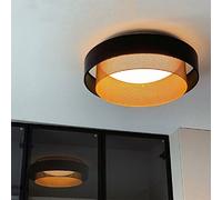 Ceiling Light Fixture Flush Mount Light, 1 - Flush Mount Modernism Iron Drum Flush in Black/White (White-Natural Light, 18") (Blackwarm Light 15)
