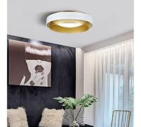 Ceiling Light Fixture Flush Mount Light, 1 - Flush Mount Modernism Iron Drum Flush in Black/White (White-Natural Light, 18") (Whitewarm Light 15)