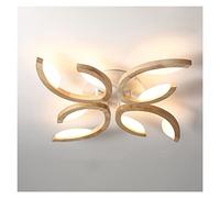 Ceiling Light Fixture Led Wooden Ceiling Light Flower Sdimmable Living Room Lamp Modern Ceiling Lamp Bedroom Ceiling Lighting Including Remote Control Acrylic Lampshade/Stepless Dimming/4Head 36W