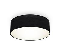 Ceiling Light Flush E27 Lamp Fabric Shade IP20 Bedroom Living Room 30cm Black