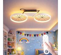 Ceiling light for children's rooms, 32W 3200LM, children's room ceiling lamp with remote control, creative Bicycle lamp, LED ceiling light, 3000K-6000K dimmable, timer & night light for baby's room