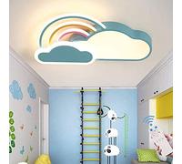 Ceiling Light for Kids' Rooms - White Clouds & Rainbow Design 65CM 42W Acrylic Chandelier Perfect for Boys & Girls' Bedrooms Cartoon Style Ceiling Lamp