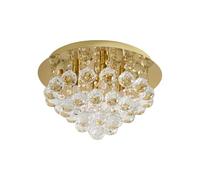Ceiling Light 'Gillion' dimmable in Gold Made of Crystal for e.g. Living Room & Dining Room (4 Light Sources, G9) from Lindby | Ceiling lamp, lamp