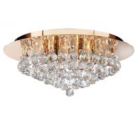 Ceiling Light Gold Hanna 6 Round Crystals Searchlight 3406-6GO
