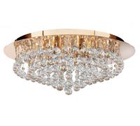 Searchlight 3408-8GO Hanna 8 Light Gold Round Flush Clear Crystal Balls Light.