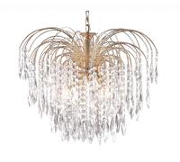 Searchlight Lighting Waterfall Crystal 5 Light Brass Fitting Finish: Gold Plated