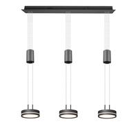 Ceiling Light Grey Franklin 3 LED Pendant Matt Anthracite Trio 326510342