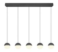 Ceiling Light Grey Senta 5 LED Bar Anthracite Trio R33555142