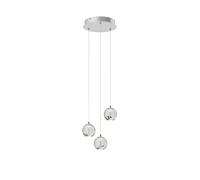 Ceiling Light 'Hayley' (Modern) in Clear Made of Glass for e.g. Living Room & Dining Room (3 Light Sources,) from Lucande | Pendant Lighting, lamp, Hanging lamp, lamp, Ceiling lamp, Hanging Light