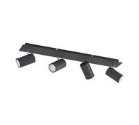 Ceiling Light 'Joffrey' dimmable (Modern) in Black Made of Metal for e.g. Living Room & Dining Room (4 Light Sources, GU10) from Lindby | floodlight, Spotlight