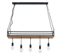 Ceiling Light 'Kirista' dimmable (Vintage, Antique) in Black Made of Metal for e.g. Living Room & Dining Room (5 Light Sources, E27) from Lindby | Pendant Lighting, lamp, Hanging lamp, lamp, Ceiling