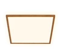 Ceiling Light LED 18W 2400lm Square Ultra Slim Wood Look Panel 290mm Warm White [EEK: E]