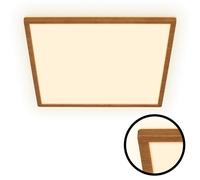 Ceiling Light LED 22W 3000lm Square Ultra Slim Wood Look Panel 420mm Warm White