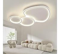 Ceiling Light LED Dimmable Ceiling Lamp with Remote Control Modern Large Living Room Lamp 3-Ring Acrylic Lampshade Adjustable Light Colour/Brightness Bedroom Lamp Restaurant Lighting Indoor Light