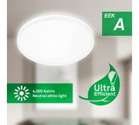BRILONER Class A Ultra Efficient LED Ceiling Light in White Briloner White