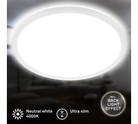 Ceiling Light LED Slim Round Panel Lamp 18W 4000K Kitchen Bedroom 295mm White