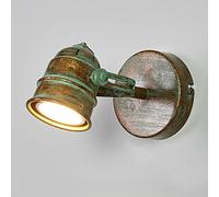 Ceiling Light 'Leonor' dimmable (Antique, Vintage) in Bronze Made of Metal for e.g. Living Room & Dining Room (1 Light Source, GU10) from Lindby | floodlight, Spotlight