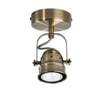 Ceiling Light 'Leonor' dimmable (Antique, Vintage) in Bronze Made of Metal for e.g. Living Room & Dining Room (1 Light Source, GU10) from Lindby | floodlight, Spotlight