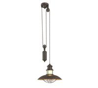 Ceiling Light 'Louisanne' dimmable (Maritime) in Brown Made of Metal for e.g. Hallway (1 Light Source, E27) from Lindby | Pendant Lighting, lamp, Hanging lamp, lamp, Ceiling lamp, Hanging Light