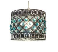 Ceiling Light Shade Moda Chandelier Droplet Acrylic Light Shade Crystal Pendant Bead Lamp Shade for Home Office Bedroom Kitchen Hallway Balcony (Moda Teal)