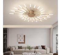 Ceiling Light, Modern Flower Shape Ceiling Light for Dining Room, Kitchen, Hallway, Flush-Mounted Metal Acrylic Sputnik Fireworks LED Light for Bedroom, Hallway, Living Room (Gold, 28)