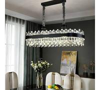 Ceiling Light, Modern Hanging Lamp for Living Room Crystal Chandelier Luxury Over The Dining Table Kitchen Island Pendant Light(L100CM,Neutral Light)