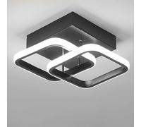 Ceiling Light Modern LED Cool White Acrylic Square Ceiling Lamp for Hallway Office Bedroom Kitchen Living Room Bedroom Ceiling Lights (Black)