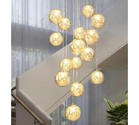 Ceiling Light, Modern Loft Living Room Chandelier Home Hotel Kitchen Lighting Bedroom Crystal Ceiling Lamps(24 Heads,Warm White)
