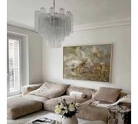 Ceiling Light, Nordic Lamps V-intage Glass Pendant Lights LED Home Decor Taper Indoor Classical Luxury Hanging Lighting Fixture for Living Room(59cm*60cm,Natural Light)