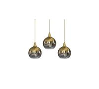 Ceiling light on strip with milky round shade 10000