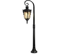 Ceiling Light, Outdoor Lamp Post Light Birdcage Garden Path Landscape Lights Die-Cast Apole + Thick Glass Lampshade Waterproof Pathway Lights for Garden Lawn Yard Street Front Or(A)