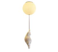 ceiling light pendant White Resin Bear Minimalist Single Head Globe 1- Fixture Hanging Fixture Bedroom Room Art Deco Gift