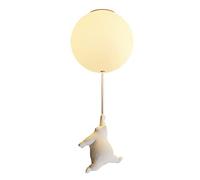 ceiling light pendant White Resin Bear Minimalist Single Head Globe 1- Fixture Hanging Fixture Bedroom Room Art Deco Gift