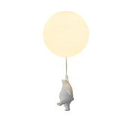ceiling light pendant White Resin Bear Minimalist Single Head Globe 1- Fixture Hanging Fixture Bedroom Room Art Deco Gift